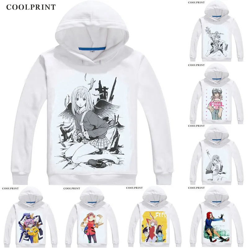 FLCL Progressive Hoodies Multi style Hooded Hoodie Furi Kuri Fooly Cooly Haruko Haruhara Naota 
