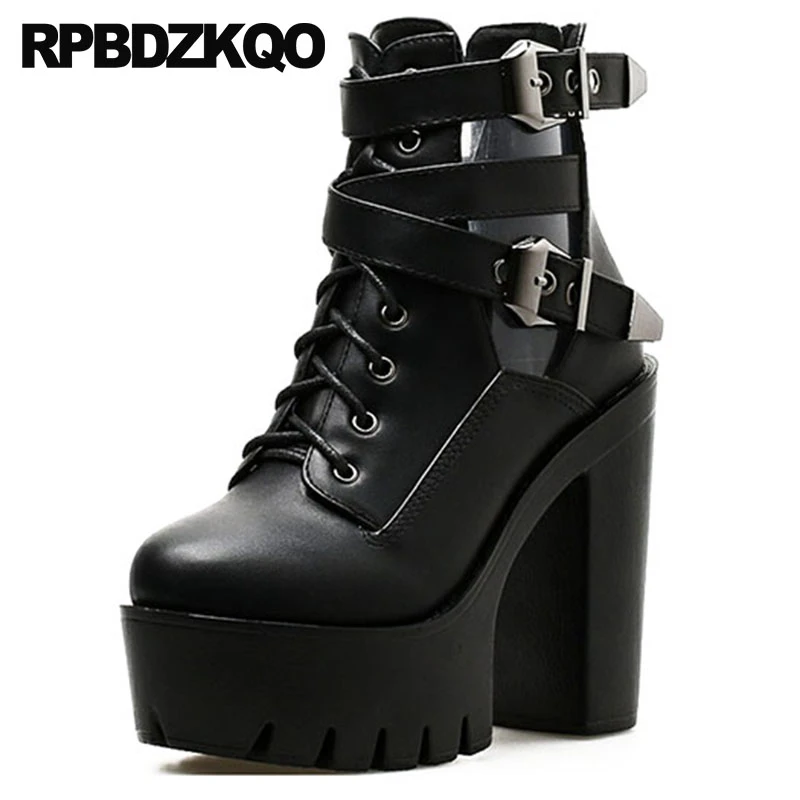 biker high heel boots