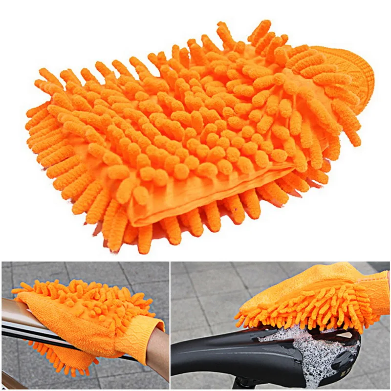 

Hoomall 1pc Scratch-Free Wash Mitt Household Durable Microfiber Car Window Washing Cleaning Cloth Duster Towel Gloves