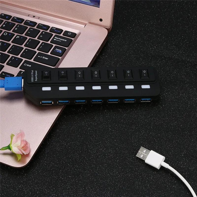 Ecosin2 USB концентраторы usb концентратор 3 0 с адаптером питания 7 портов