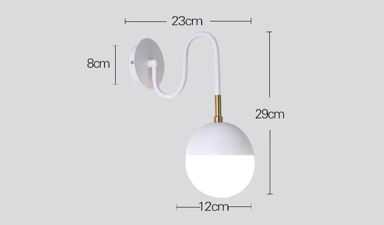 Современные Творческий Nordic простой Led Swing Arm гладить металл бра для ночной коридор Золотой Фон Спальня бра