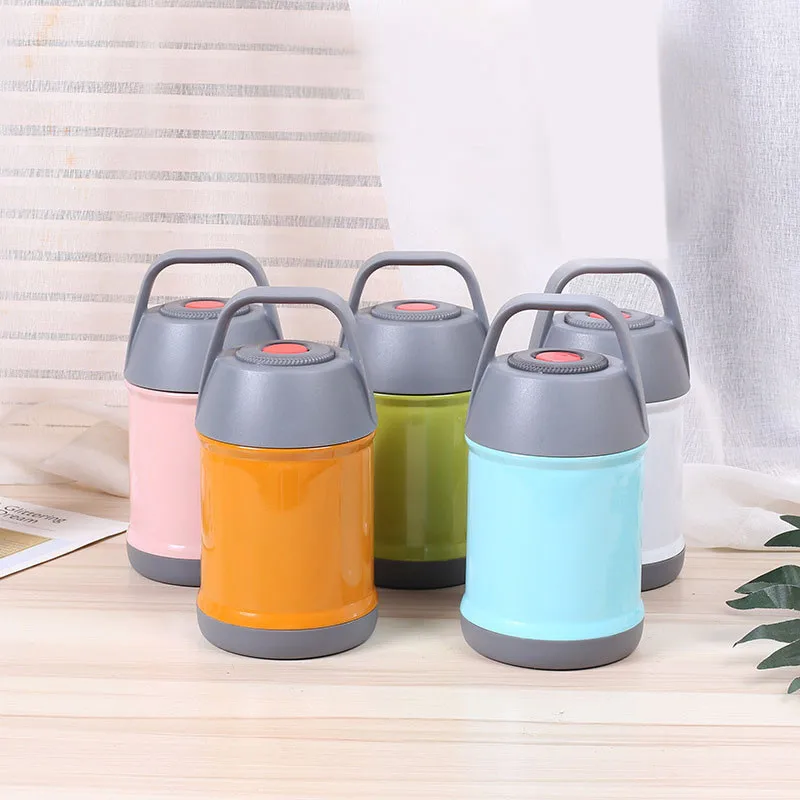 

Hot sale Stainless steel thermos insulated food soup Braised pot Portable travel mini handle family office baby vacuum lunch box