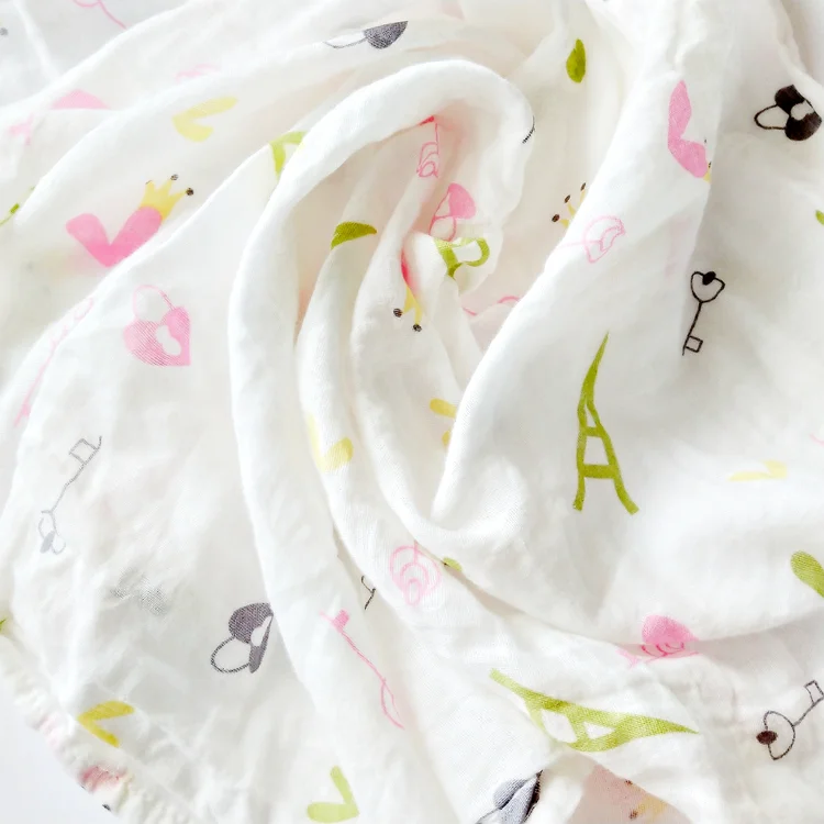 Herbabe одеяло для новорожденных s на лето, тонкое муслиновое одеяло-Ростомер, хлопковое детское сиденье, полотенце для ванной для маленьких мальчиков и девочек - Цвет: love 70x70cm