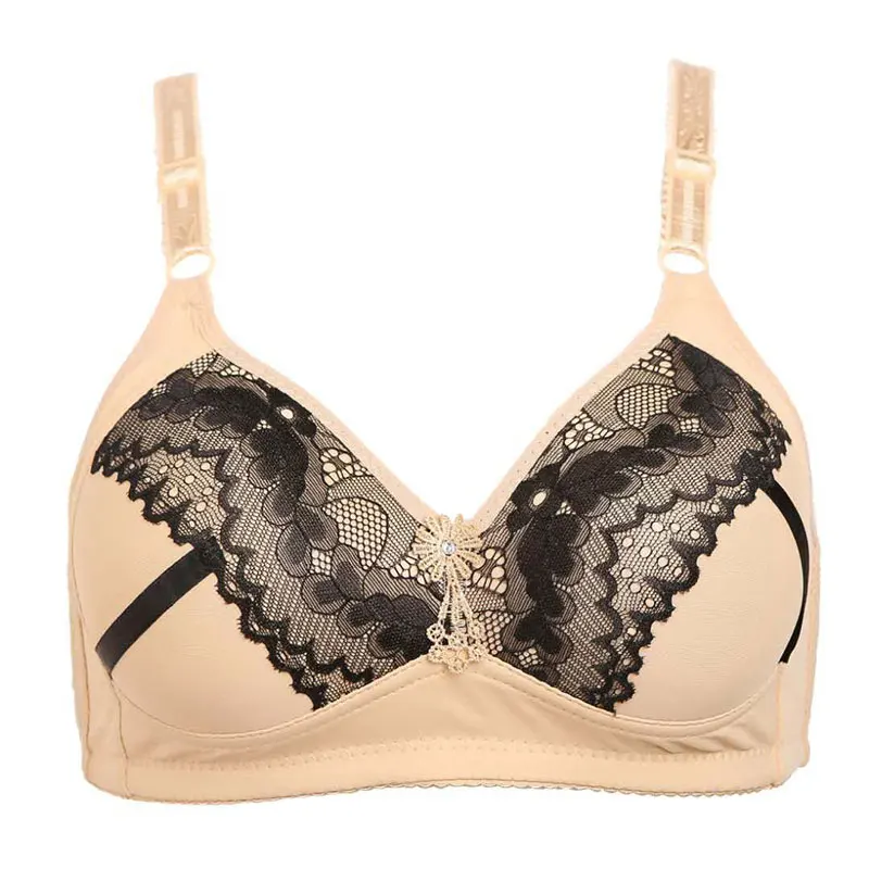 

Plus Size Women Sexy Push Up Bra Wire Free Bras Thin B C 3/4 Cup Sexy Lingerie Bralette Lady Seamless Bras 0023