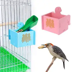 Портативный кормушка для птиц кормушки-поилки подвесная клетка кормления попугай, волнистый попугай Еда контейнер