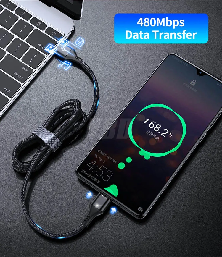 YBD магнитное зарядное устройство Micro USB кабель для samsung iPhone/USB кабель usb type c зарядка магнитная/зарядное устройство провод для huawei Xiaomi