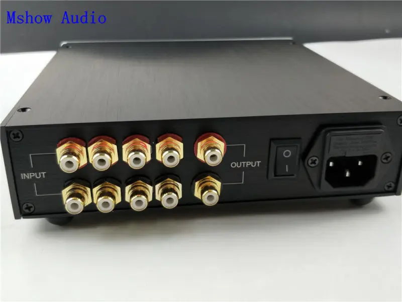 Mshow audio HIFI Class A audio preamplifier preamp amp tone adjustable WITH 4 pairs RCA input Source Selector 4 ways in 1 output