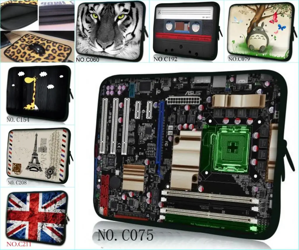 

Personalized cool cover soft neoprene laptop bag 7 10 12 13 15.6 17 inch notebook bag cases for macbook air/pro hp samsung etc.