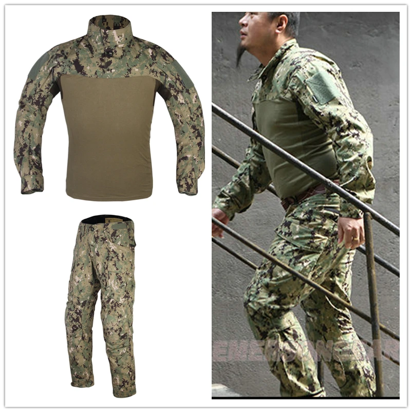 EmersonGear Assault Pants+Shrits Urban Tactical Mens Military Combat Outdoor Sport SWAT Training Army Ghillie Suits YKK | Спорт и