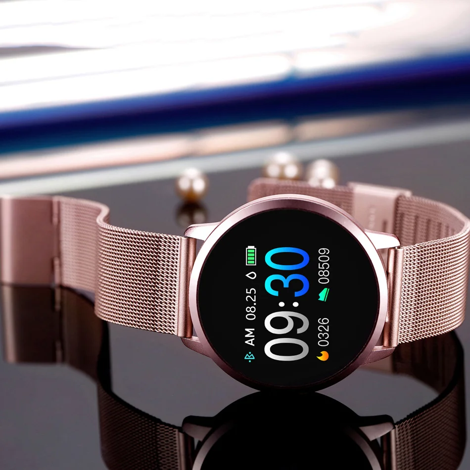 Обновленные Смарт-часы BELOONG Q8 из розового золота, модная электроника для мужчин и женщин, водонепроницаемый спортивный трекер, фитнес-браслет, умные часы