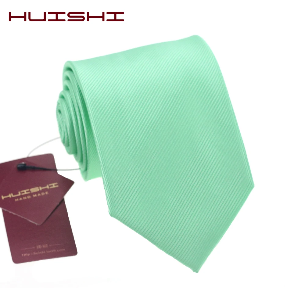 HUISHI, новинка, формальные, 8 см, мятно-зеленые галстуки для мужчин, галстук, тонкий, 6 см, микрофибра, водонепроницаемый, мужской, повседневный галстук, вечерние, свадебные, деловые
