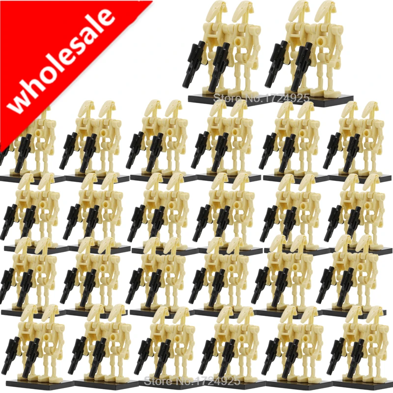 

Wholesale 100pcs/lot Hot Legoings Battle Droid Figures Model Set Building Blocks kits Brick Toys for Children