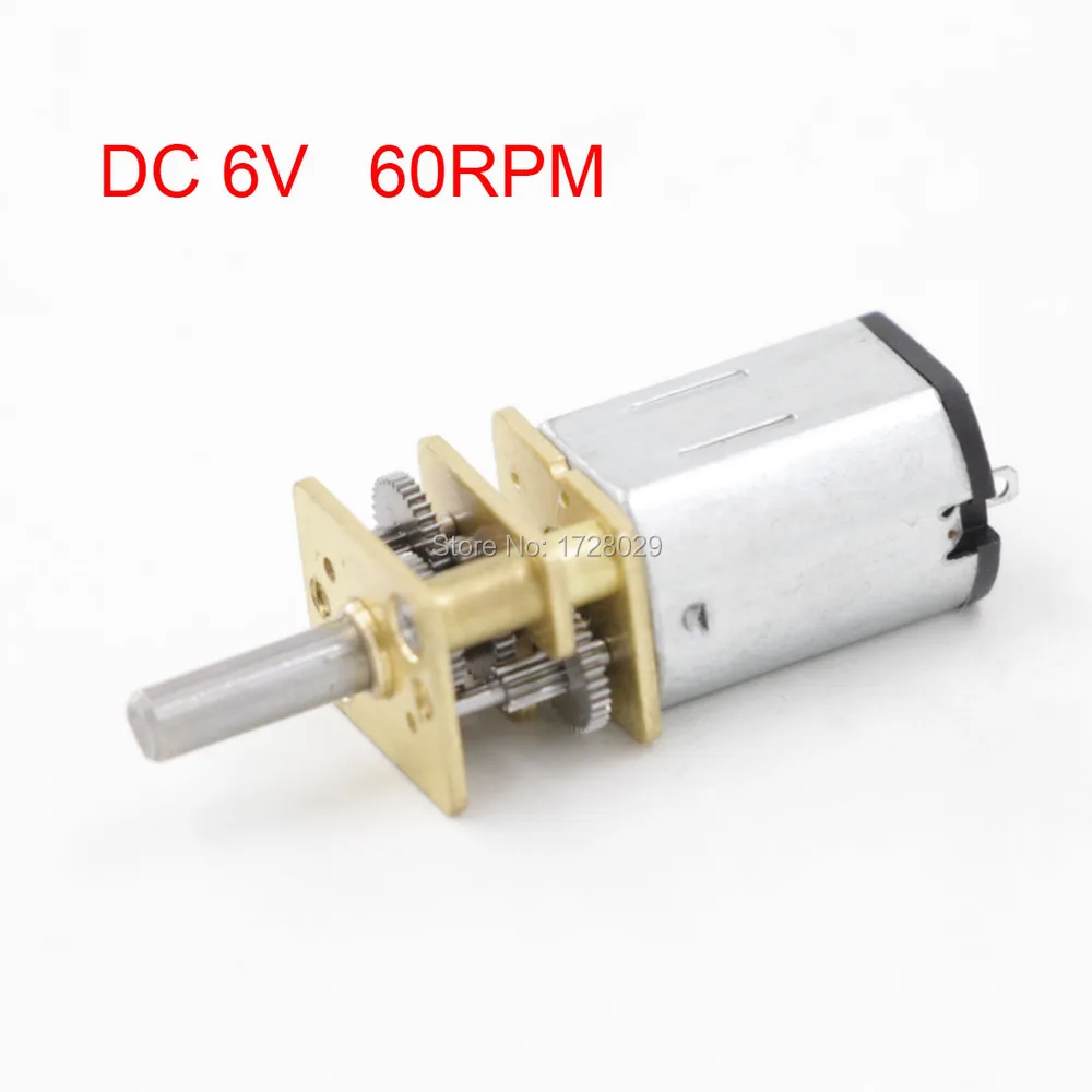 Koop 12F N20 60 RPM 6 V Mini N20 DC Reductie Motor voor RC Auto Robot Model DIY Motor Speelgoed Huis apparaat Delen