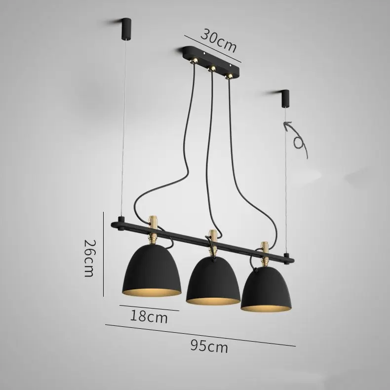 Скандинавский современный подвесной светильник креативный минималистичный для комнаты, Подвесная лампа, железные регулируемые подвесные