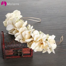 MOLANS новая зимняя обувь на натуральном цветок, ягоды повязка на голову ручной работы украшение из цветов Для женщин девушки на открытом воздухе, свадебная обувь, модная обувь студийной съёмки в форме цветка в форме короны