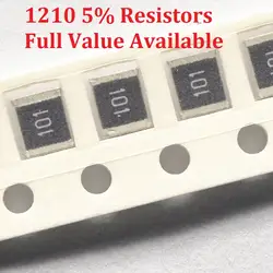 100 шт./лот SMD резистор проволочного чипа 1210 1 M/1,1 M/1,2 M/1,3 M/1,5 M Ом/5% Сопротивление 1/1. 1/1. 2/1. 3/1. 5/M резисторы 1M1 1M2 1M3 1M5