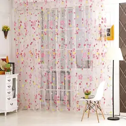 Романтический Тюль Шторы скрининг окна с цветочным формы украшение для Гостиная Hogard