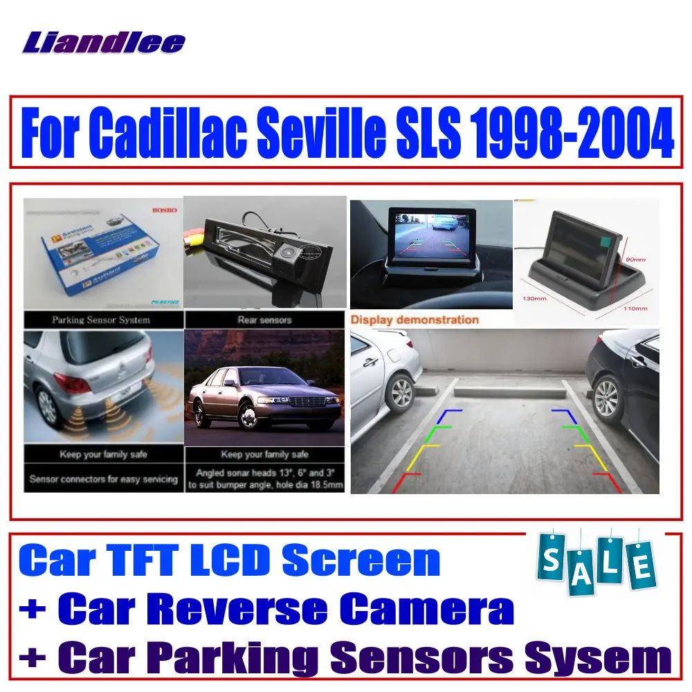 

Liandlee For Cadillac Seville SLS 1998-2004 CCD Reverse Rear View Camera / Digital Parking Sensors System / HD Monitor Display