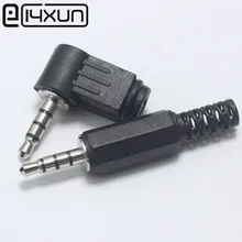 EClyxun 1 шт./лот 3,5 мм 4 полюса Аудио Видео TRRS штекер 3,5 наушников коннектор тип сварки прямой/угловой вилки