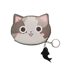 Новая Милая кошачья морда молния чехол монета женский кошелек, портмоне/Детская сумочка сумка для косметики сумка кошка человек