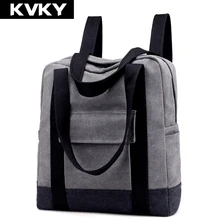 Kvky бренд холст Для женщин Рюкзаки школьные Сумки на плечо высокое качество Повседневное путешествия Для мужчин ноутбук рюкзаки Mochila Feminina