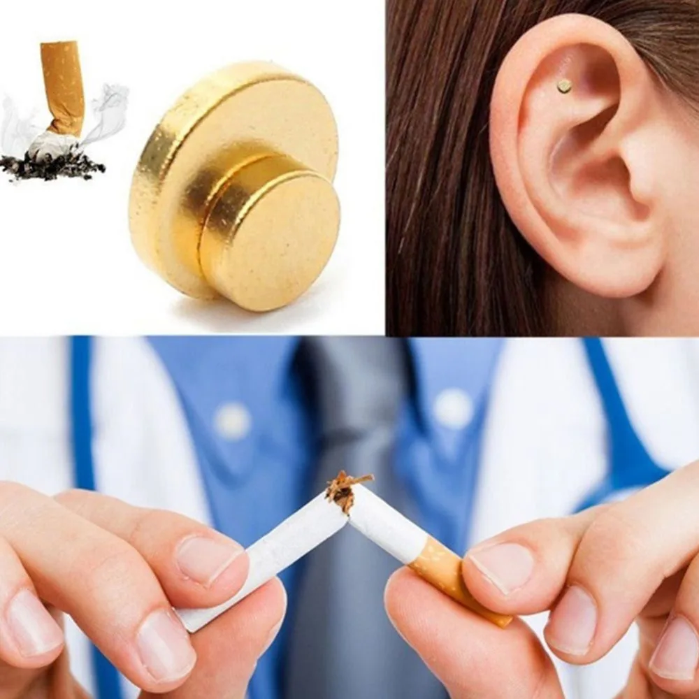 

2PCS Quit Smoking Magnet Auricular Acupressure Patch Not Cigarettes Health Therapy Smoking Anti Smoke Patch Health Care