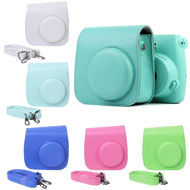 

Instax Mini 8/9 Camera Bags Faux Leather Shoulder Strap Case Pouch For Fujifilm-Y1QA