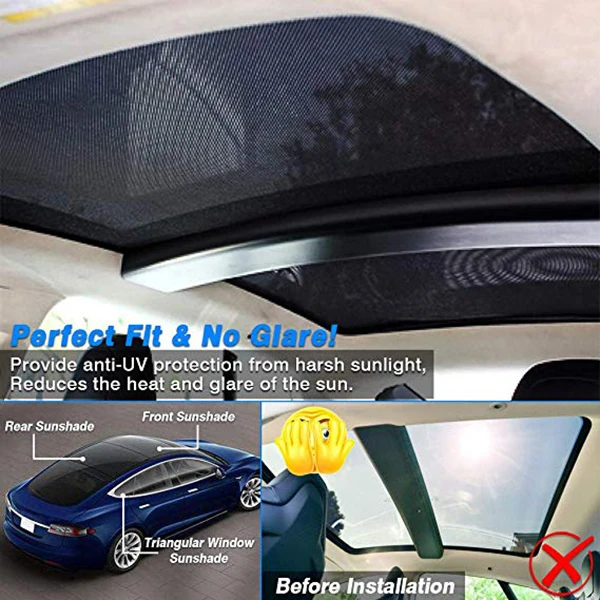 Model S: Glasdach Sonnenschutz* Model S: Glasdach Sonnenschutz*