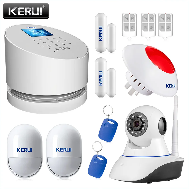 KERUI W2 wifi сетевая сигнализация IOS Android приложение дистанционное управление wifi GSM PSTN Охранная домашняя система охранной сигнализации - Цвет: KIT3