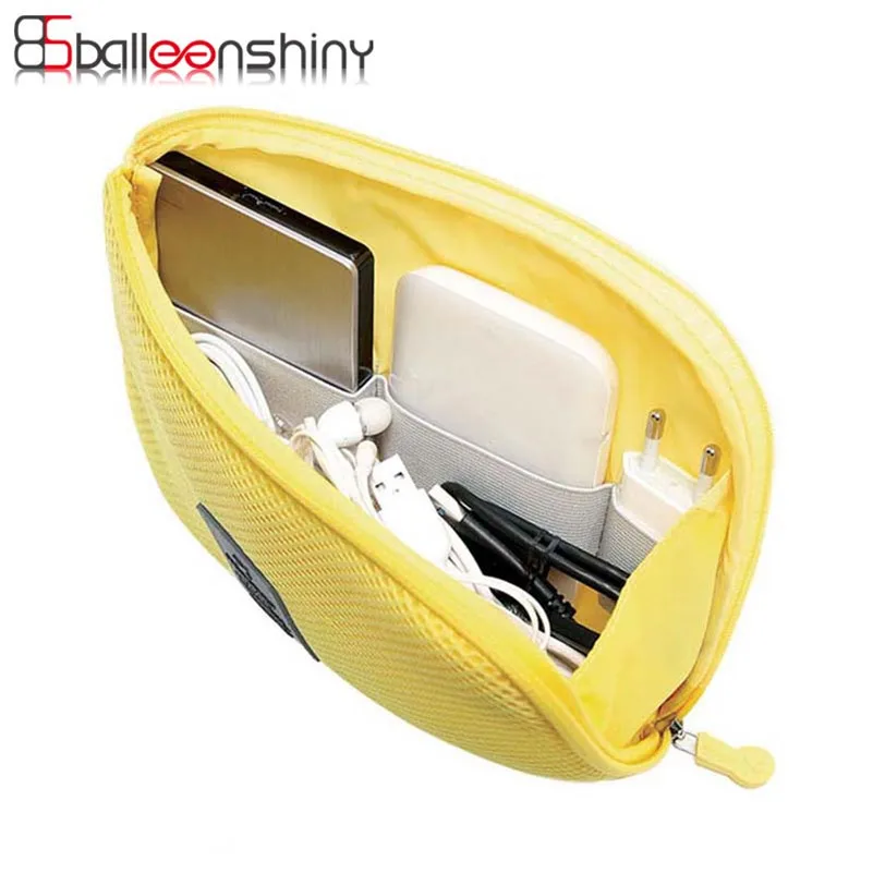 Balleenshiny صدمات السفر حقيبة التخزين الرقمية المحمولة الرقمية usb شاحن كابل سماعة التجميل الحقيبة التخزين المنظم