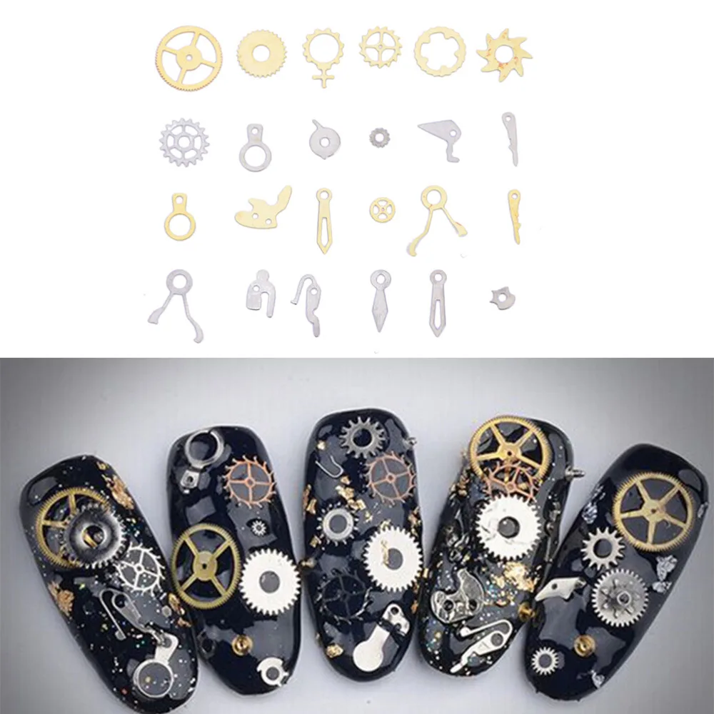 

3D Ultra Thin Wheel Gear Decoration teampunk Nail Decoration Steam Nail Art Manicure Nail Stud Accessory