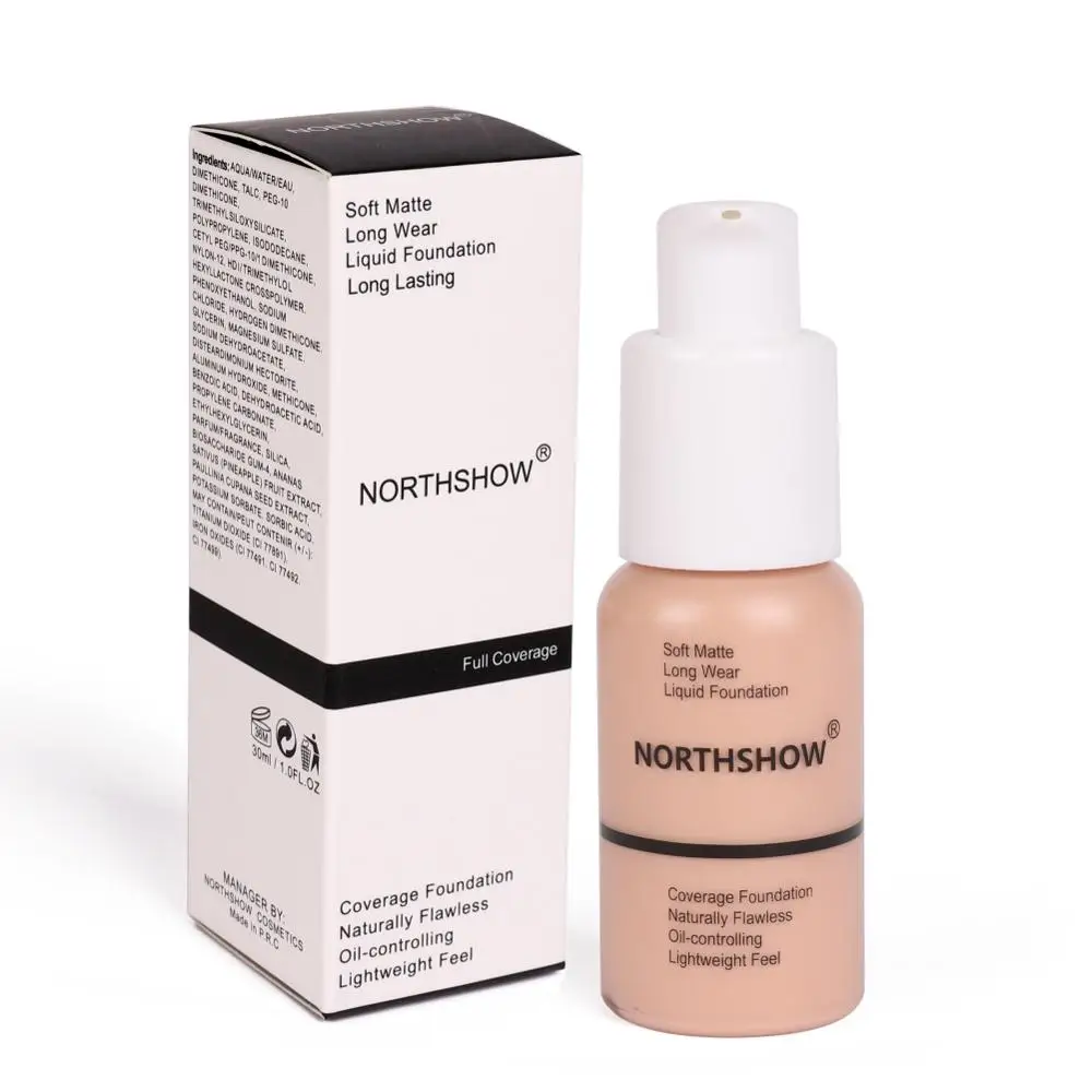 

Beauty 30ml Foundation Soft Matte Long Wear Oil Control Concealer Liquid Foundation Cream Fashion Womens Makeup