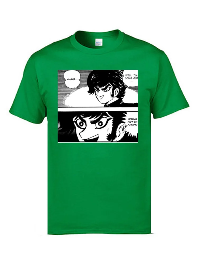 Europe Slim Fit Young T Shirts Coupons Autumn Short Sleeve Crewneck 100% Cotton Tops & Tees Camisa Tops & Tees Devilman Going Out To Fight  13530 green