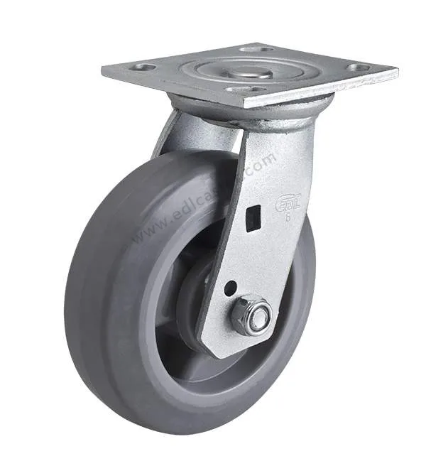 1 шт. EDL сверхмощный 6 дюймов колёса 350 кг TPE колёса ролики пластины двойной подшипник поворотный ролик промышленные для тележки