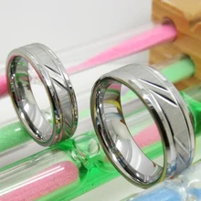 New Fashion Wedding Rings Silvevr Color Craved Pattern Tungsten Carbide Rings Women's Wedding Anniversary Engagement Rings meaeguet classic lover s tungsten carbide wedding rings high polished solid silver color rings for engagement jewelry