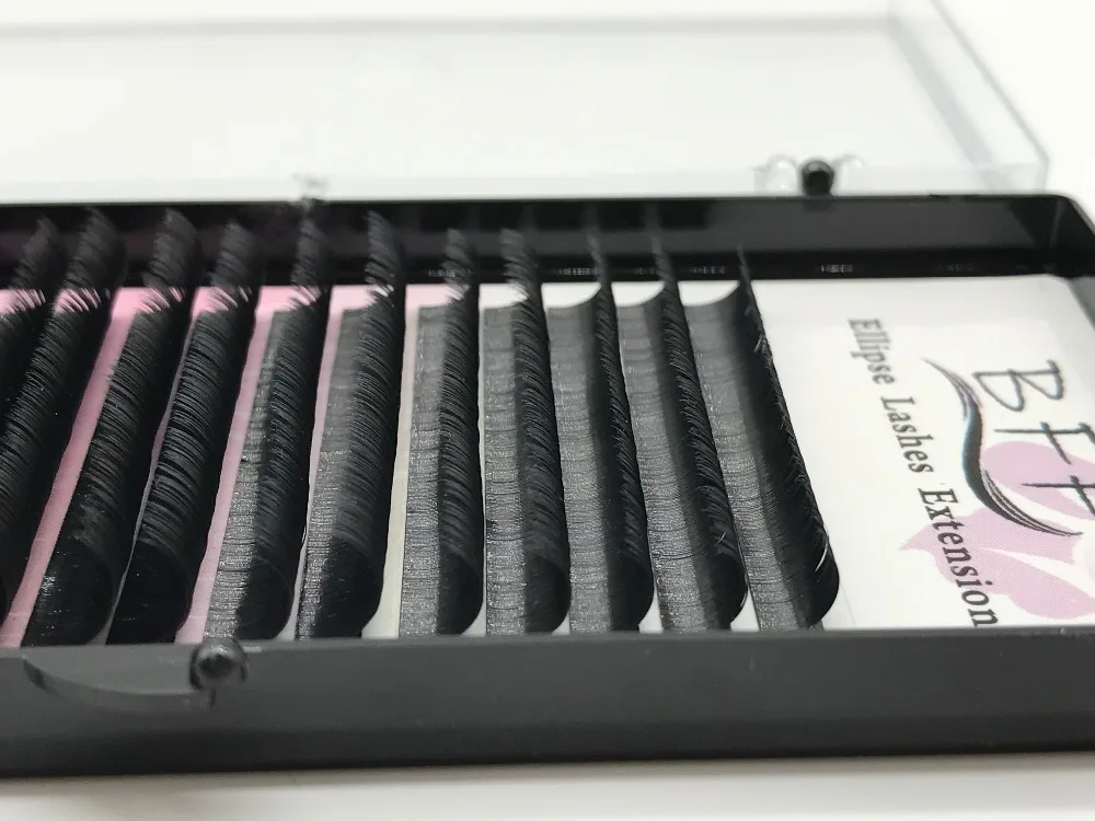 BFF Brand 4 Box 16 Row Ellipse Flat False Eyelashes 0.15/0.2 mix8-15mm Soft Tasteful High-quality Individual Eyelash Extension