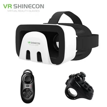VR Shinecon 3.0 Погружения в Виртуальную Googles Очки Реальность 3D vr коробка Портативный Гарнитура + Пульт дистанционного управления для 4.5-6′ мобильный Телефон