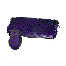 Para 104 teclas backlight wired gaming keyboard rato combinação teclado 5500dpi durável usb teclados conjunto de ratos para computador portátil