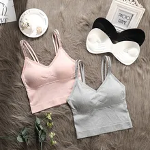 Женский топ на бретельках со съемными мягкими бретельками, сексуальный бесшовный Летний жилет