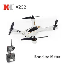 XK X252 5.8 Г FPV-системы с 720 P 140 градусов широкоугольный HD Камера бесщеточный Двигатель Выделите светодиодный свет 7CH 3D 6 г RC Quadcopter RTF