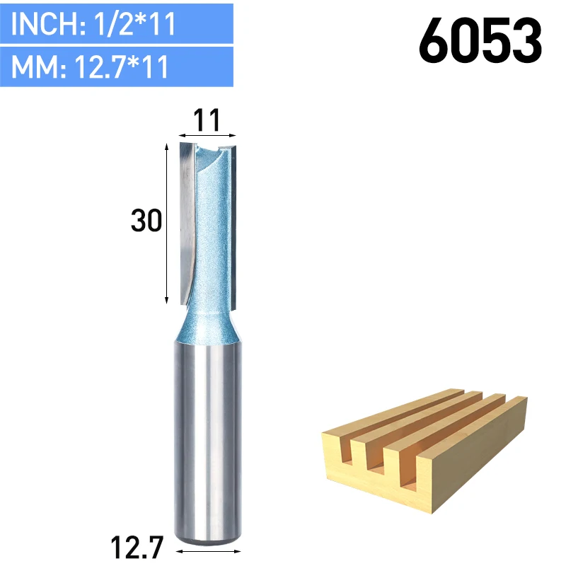 HUHAO 1 шт. промышленный деревообрабатывающий фреза с двойной окантовкой Концевая фреза с прямым триммером - Длина режущей кромки: 6053