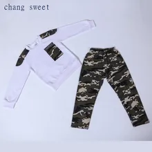 Chang милый детский комплект одежды с длинными рукавами Повседневное мальчиков и девочек камуфляжная Униформа футболка футболки+ штаны, комплект из 2 предметов одежды