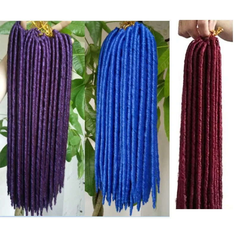 Горячие продажи Синтетических Волос Мягкий DreadLock Афро Твист Оплетка Волокна 24