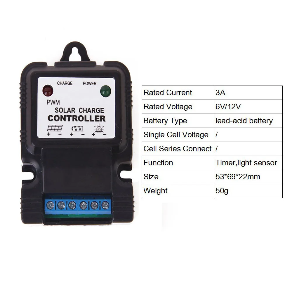 Регулятор напряжения солнечной системы 3A 10A 20A 30A 12V 24V PWM ЖК-дисплей USB 5V Панель солнечных батарей регуляторы - Цвет: 3A 6V 12V