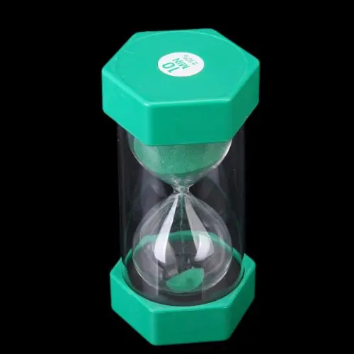Безопасные стильные песочные часы песочный таймер 10 минут зеленый