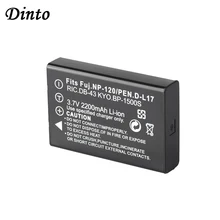 Dinto 1 шт. 2200 мАч 3,7 V NP-120 NP 120 NP120 FNP-120 FNP120 аккумулятор для Fujifilm F10 F11 масштабируемый бинокль для BP-1500S D-LI7 DB-43 батареи