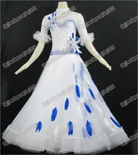 chicken featherModern Waltz Tango Ballroom Dance Dress, Smooth Ballroom Dress,Standard Ballroom Dress Girls B-0005