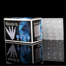 100 шт RT FT прозрачные одноразовые татуировки Советы стерильные Ассорти пластиковые классические татуировки Советы для тату машины