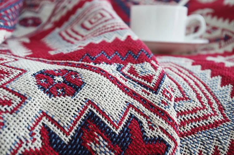 Американский диван одеяло красный Манта Para диван/кровати путешествия плед нескользящее сшитое одеяло s украшение дома плед