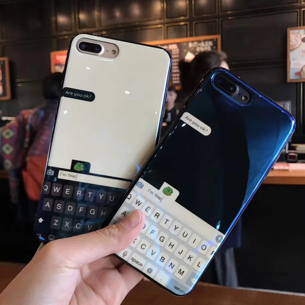 

For iphone XS MAX XR 6 6S plus 8 7 plus X case cover fashion blue ray frog mirror soft silicon phone bag capa fundas Ritozcase